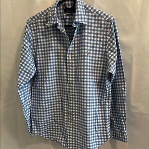 Polo by Ralph Lauren Blue and White Casual Button Down Shirt